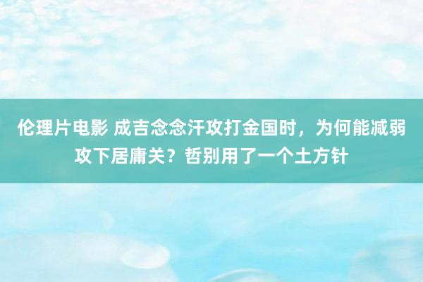 伦理片电影 成吉念念汗攻打金国时，为何能减弱攻下居庸关？哲别用了一个土方针
