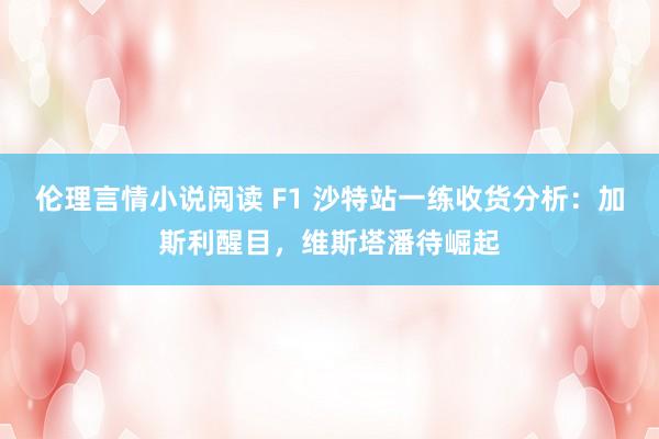 伦理言情小说阅读 F1 沙特站一练收货分析：加斯利醒目，维斯塔潘待崛起