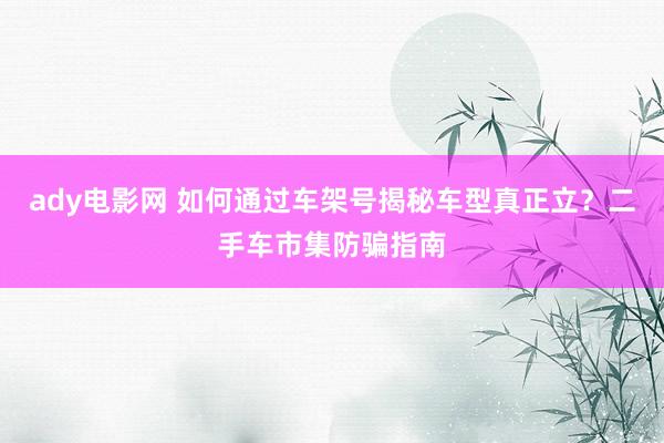 ady电影网 如何通过车架号揭秘车型真正立？二手车市集防骗指南