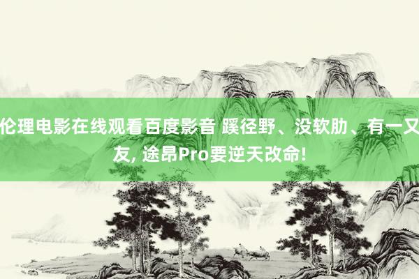伦理电影在线观看百度影音 蹊径野、没软肋、有一又友, 途昂Pro要逆天改命!