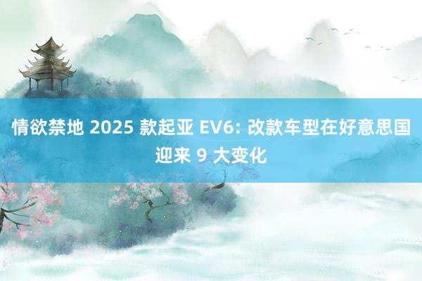 情欲禁地 2025 款起亚 EV6: 改款车型在好意思国迎来 9 大变化