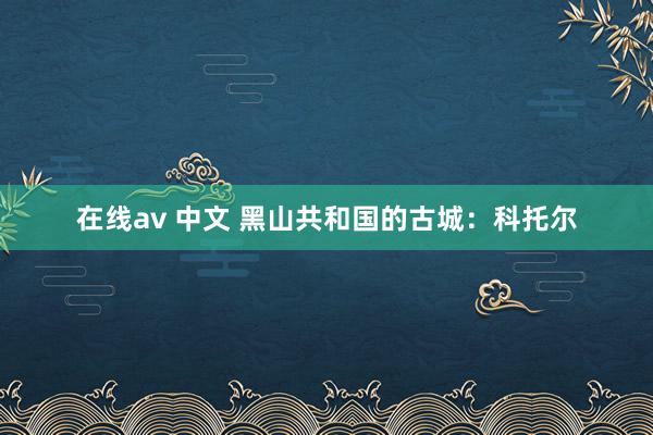 在线av 中文 黑山共和国的古城：科托尔