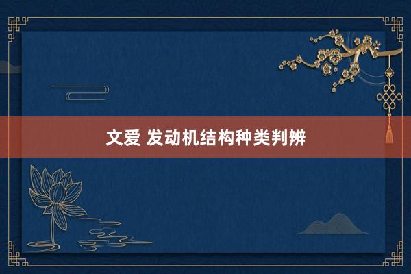 文爱 发动机结构种类判辨