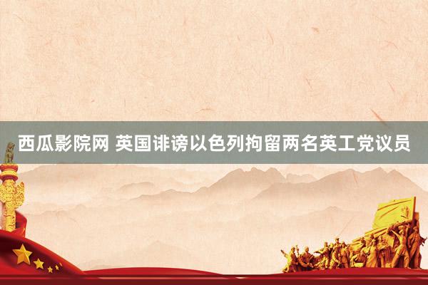 西瓜影院网 英国诽谤以色列拘留两名英工党议员